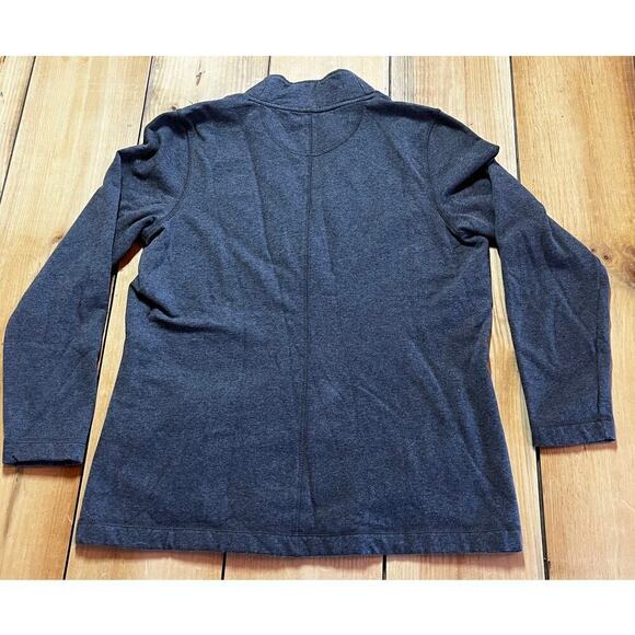 Eddie Bauer women's grey pullover v-neck sweater. Pockets. Fleece lined. Large - Picture 5 of 9